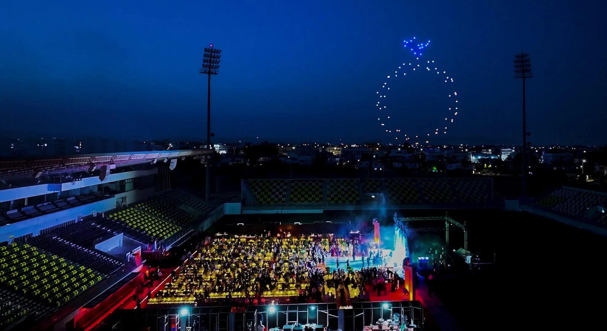 cyprus wedding drone show